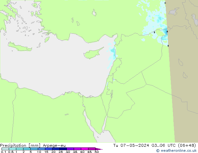 Yağış Arpege-eu Sa 07.05.2024 06 UTC