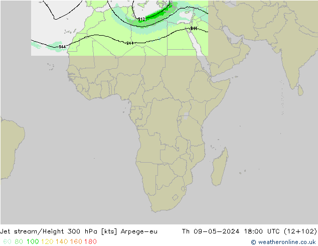 Jet Akımları Arpege-eu Per 09.05.2024 18 UTC