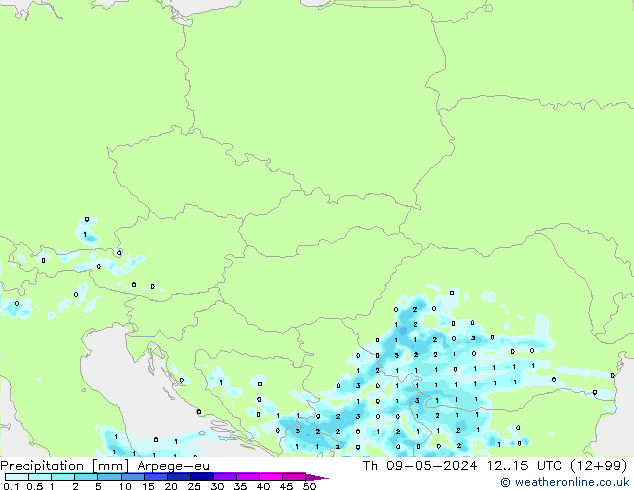 Yağış Arpege-eu Per 09.05.2024 15 UTC