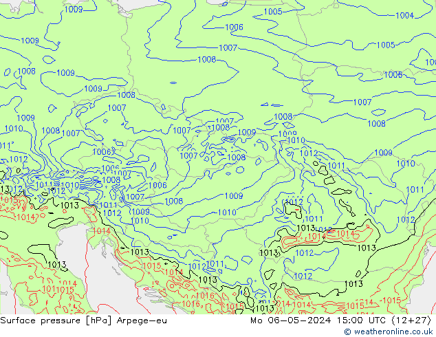 pressão do solo Arpege-eu Seg 06.05.2024 15 UTC