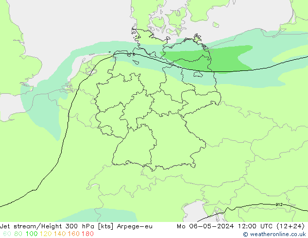 高速氣流 Arpege-eu 星期一 06.05.2024 12 UTC