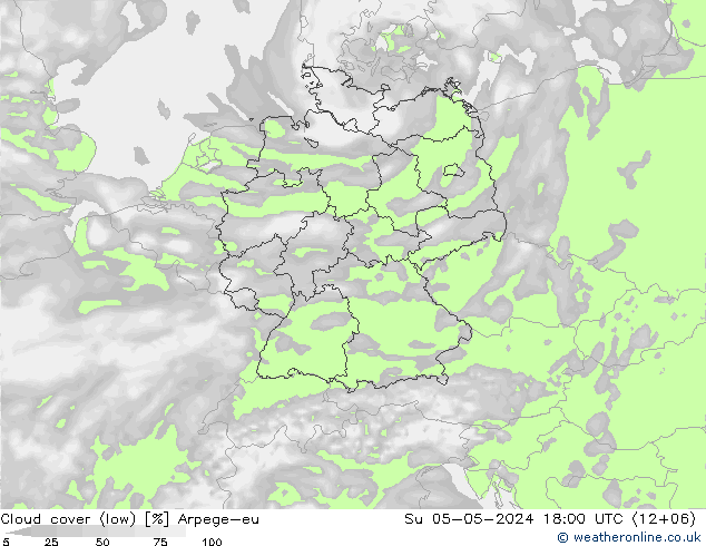 Nubes bajas Arpege-eu dom 05.05.2024 18 UTC