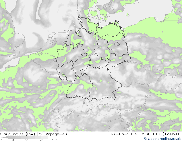Nubi basse Arpege-eu mar 07.05.2024 18 UTC