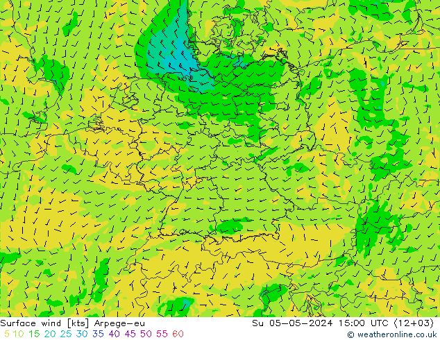 风 10 米 Arpege-eu 星期日 05.05.2024 15 UTC