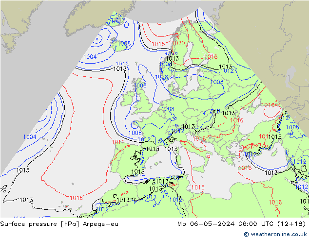 Luchtdruk (Grond) Arpege-eu ma 06.05.2024 06 UTC