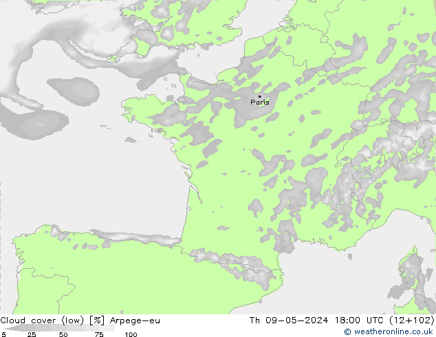 nuvens (baixo) Arpege-eu Qui 09.05.2024 18 UTC