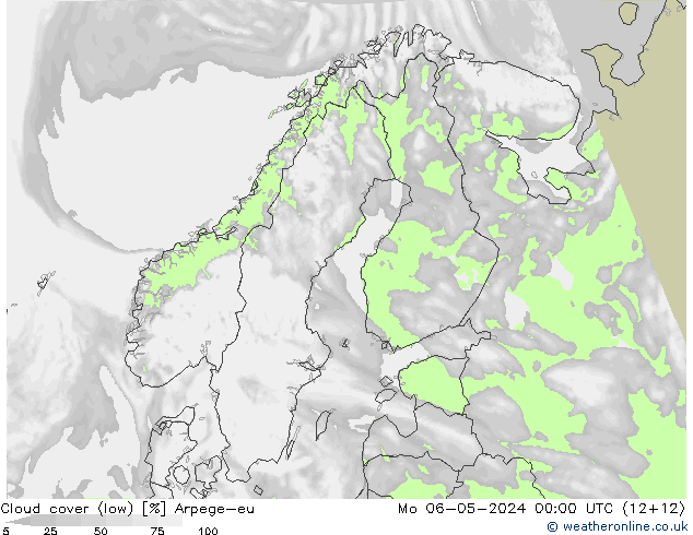 Bulutlar (düşük) Arpege-eu Pzt 06.05.2024 00 UTC