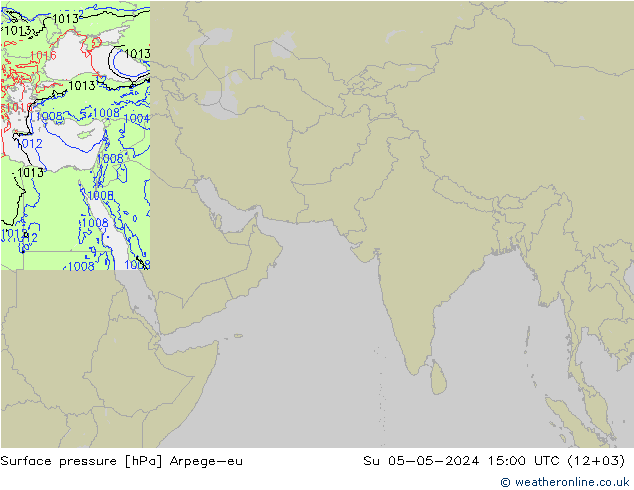Yer basıncı Arpege-eu Paz 05.05.2024 15 UTC