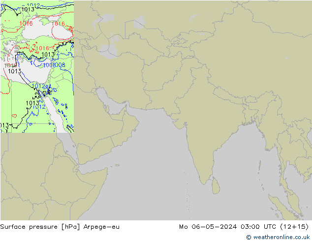 Presión superficial Arpege-eu lun 06.05.2024 03 UTC