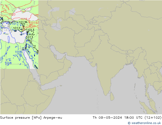 ciśnienie Arpege-eu czw. 09.05.2024 18 UTC
