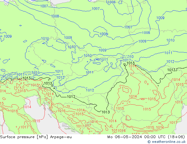 ciśnienie Arpege-eu pon. 06.05.2024 00 UTC