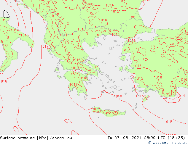 Luchtdruk (Grond) Arpege-eu di 07.05.2024 06 UTC