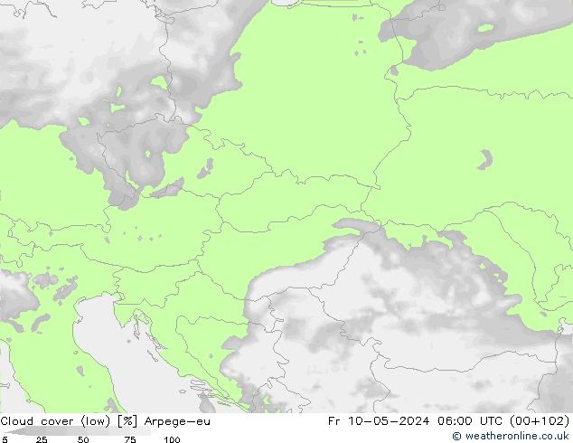 Bulutlar (düşük) Arpege-eu Cu 10.05.2024 06 UTC
