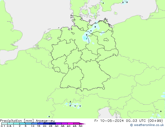 Precipitation Arpege-eu Fr 10.05.2024 03 UTC