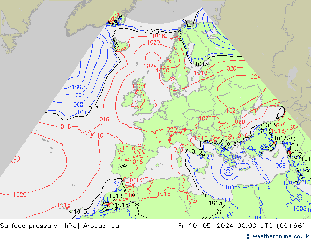 Bodendruck Arpege-eu Fr 10.05.2024 00 UTC
