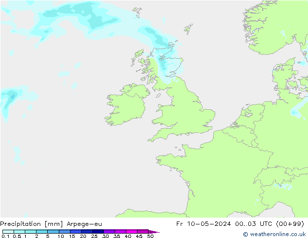 Precipitation Arpege-eu Fr 10.05.2024 03 UTC