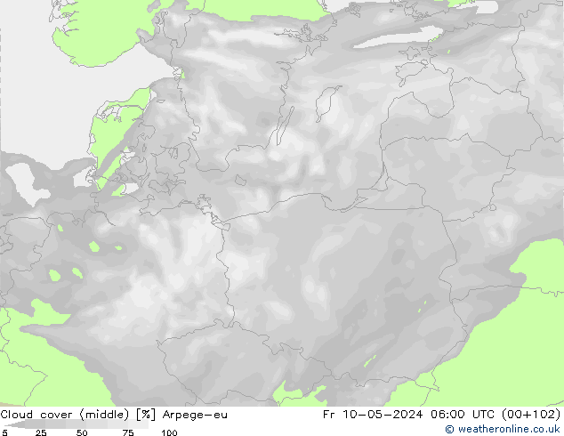 Nubes medias Arpege-eu vie 10.05.2024 06 UTC