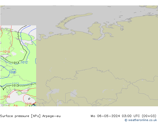 Yer basıncı Arpege-eu Pzt 06.05.2024 03 UTC