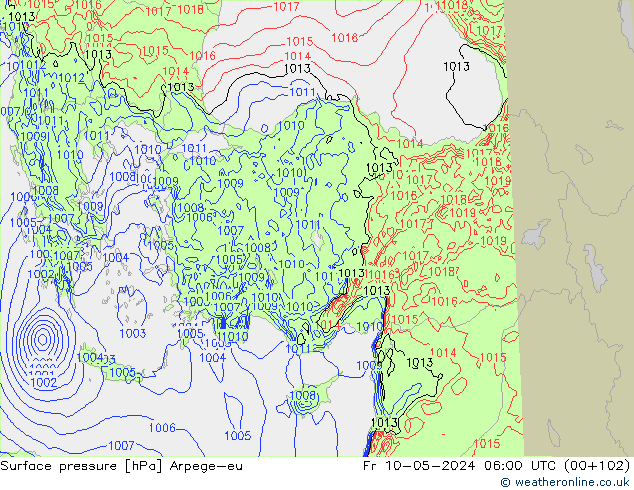 pression de l'air Arpege-eu ven 10.05.2024 06 UTC