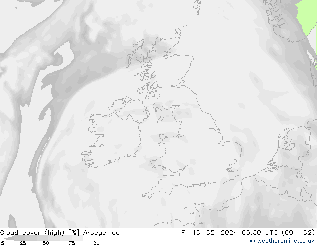 Bulutlar (yüksek) Arpege-eu Cu 10.05.2024 06 UTC