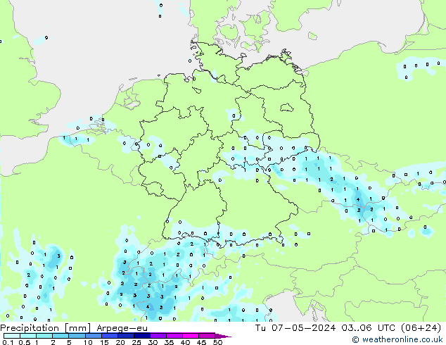 opad Arpege-eu wto. 07.05.2024 06 UTC