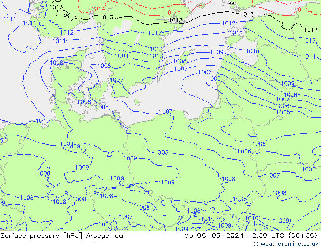 ciśnienie Arpege-eu pon. 06.05.2024 12 UTC