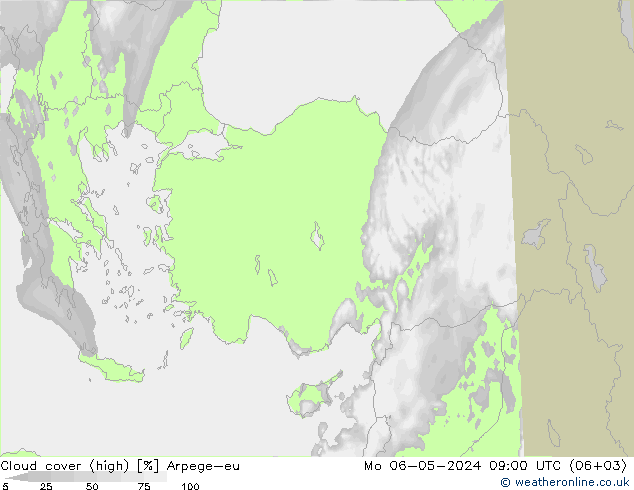 Bulutlar (yüksek) Arpege-eu Pzt 06.05.2024 09 UTC