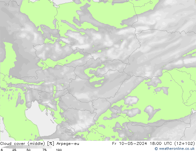 Bewolking (Middelb.) Arpege-eu vr 10.05.2024 18 UTC
