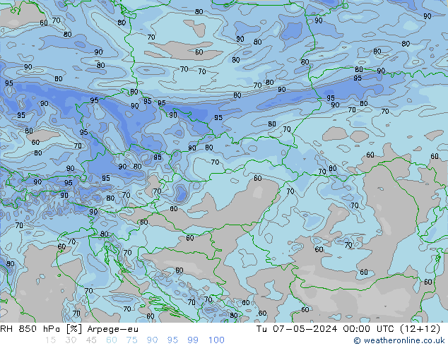 RV 850 hPa Arpege-eu di 07.05.2024 00 UTC