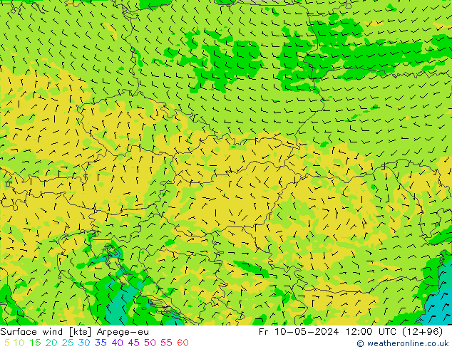 Surface wind Arpege-eu Fr 10.05.2024 12 UTC