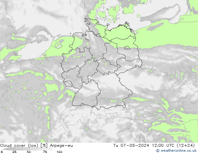 облака (низкий) Arpege-eu вт 07.05.2024 12 UTC