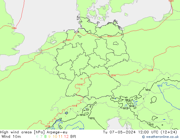 Izotacha Arpege-eu wto. 07.05.2024 12 UTC