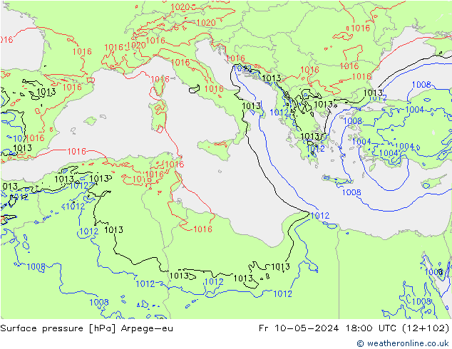 ciśnienie Arpege-eu pt. 10.05.2024 18 UTC