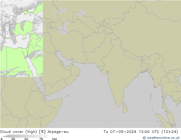 vysoký oblak Arpege-eu Út 07.05.2024 12 UTC