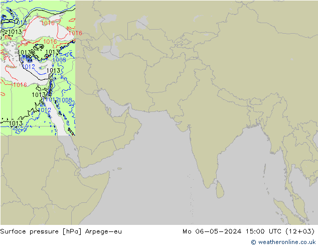 地面气压 Arpege-eu 星期一 06.05.2024 15 UTC