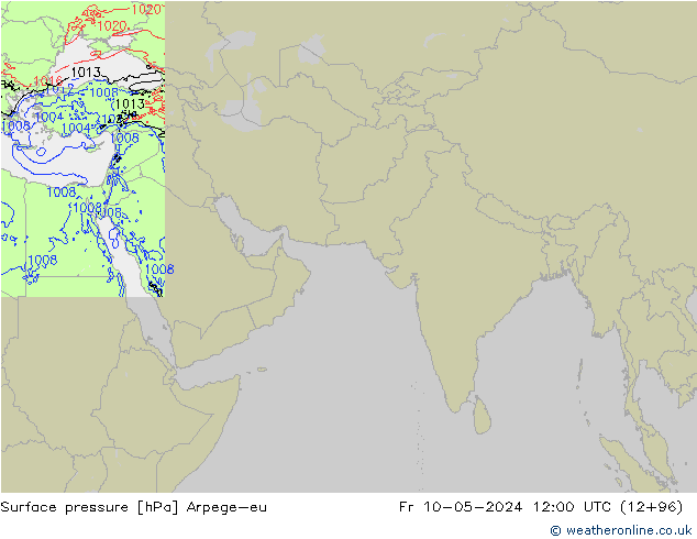 pression de l'air Arpege-eu ven 10.05.2024 12 UTC