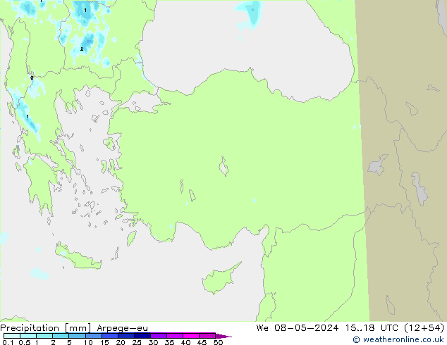 Neerslag Arpege-eu wo 08.05.2024 18 UTC