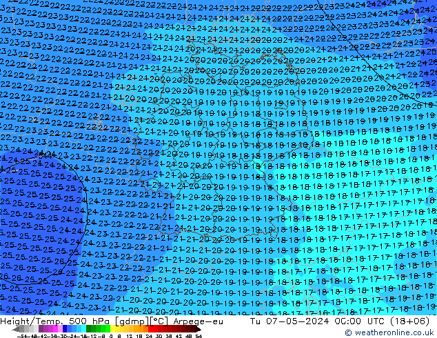 Height/Temp. 500 hPa Arpege-eu Di 07.05.2024 00 UTC