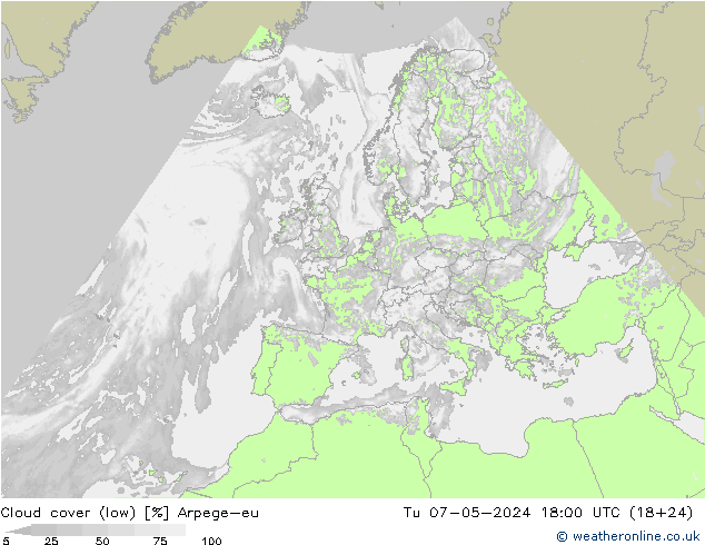 Nubi basse Arpege-eu mar 07.05.2024 18 UTC