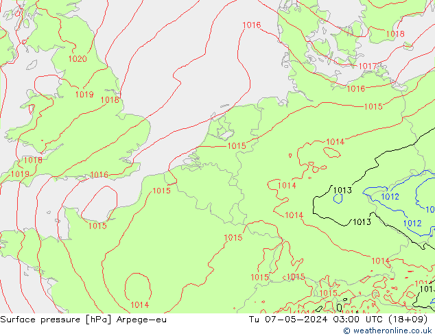 pression de l'air Arpege-eu mar 07.05.2024 03 UTC