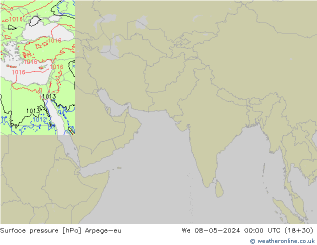 Yer basıncı Arpege-eu Çar 08.05.2024 00 UTC