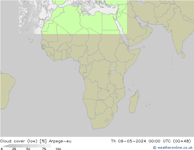 nuvens (baixo) Arpege-eu Qui 09.05.2024 00 UTC