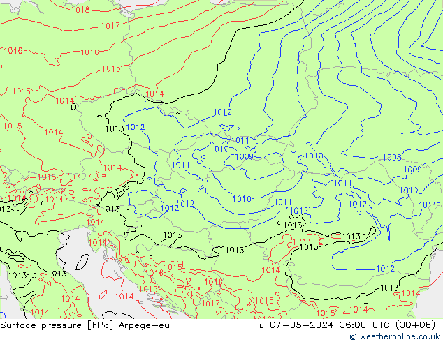 Luchtdruk (Grond) Arpege-eu di 07.05.2024 06 UTC