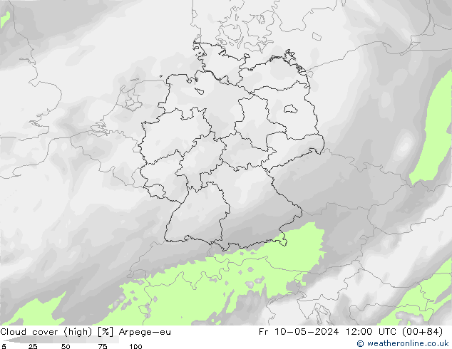 Bulutlar (yüksek) Arpege-eu Cu 10.05.2024 12 UTC