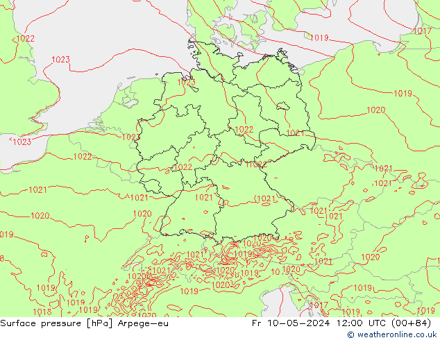 ciśnienie Arpege-eu pt. 10.05.2024 12 UTC