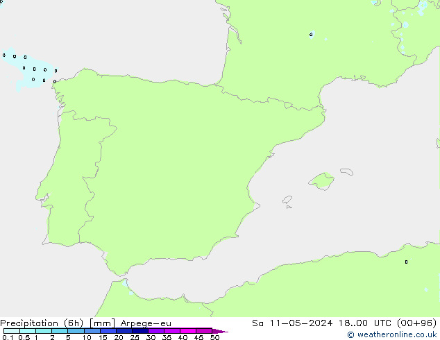 Nied. akkumuliert (6Std) Arpege-eu Sa 11.05.2024 00 UTC