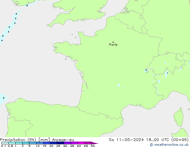 Precipitation (6h) Arpege-eu Sa 11.05.2024 00 UTC