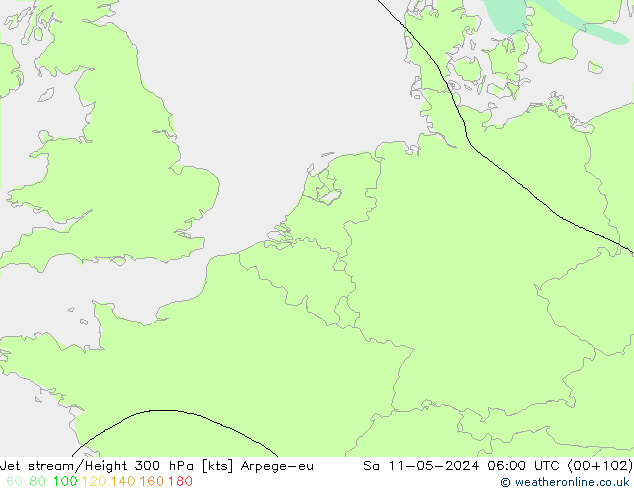Courant-jet Arpege-eu sam 11.05.2024 06 UTC