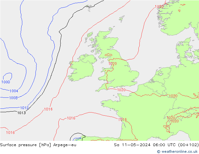 pression de l'air Arpege-eu sam 11.05.2024 06 UTC