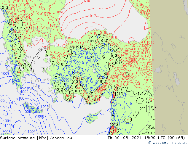 Yer basıncı Arpege-eu Per 09.05.2024 15 UTC